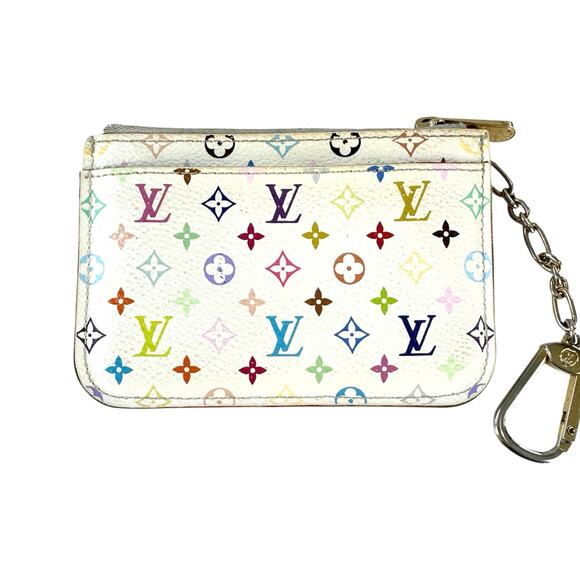 Louis Vuitton Monogram Multicolor Key Pouch White - Picture 1 of 8
